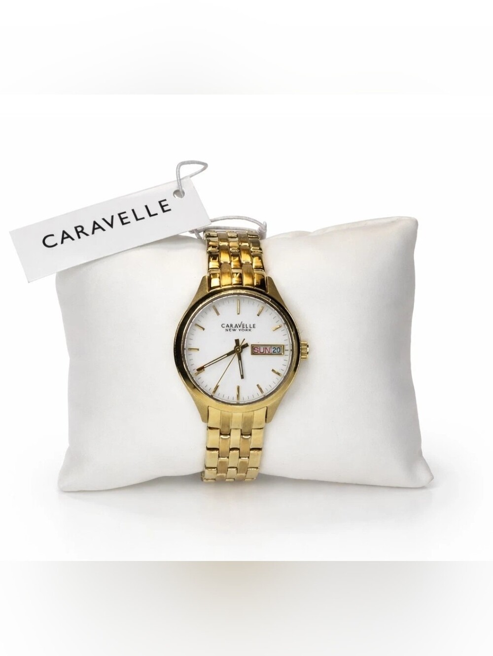 NWT Caravelle New York By Bulova 44n107 Ladies Quartz Gold Tone Watch Classic